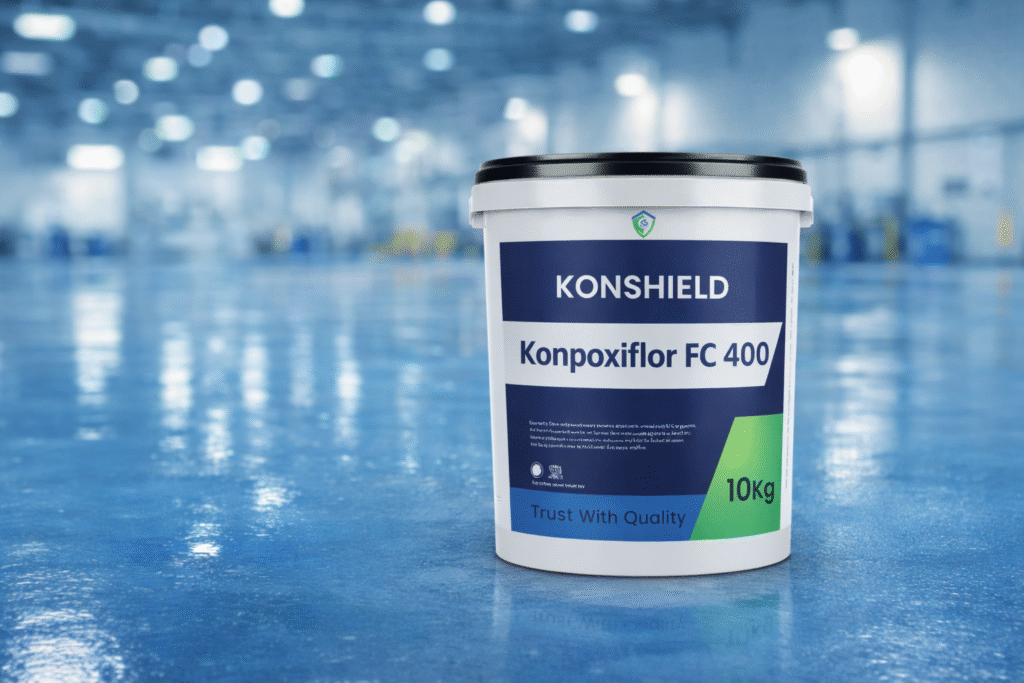 Konpoxiflor FC 400 epoxy floor coating for industrial, commercial and residential flooring