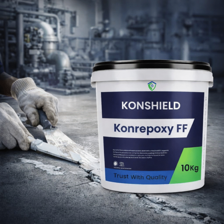 Konrepoxy FF epoxy resin putty for concrete repair, crack sealing, metal bonding and structural rehabilitation