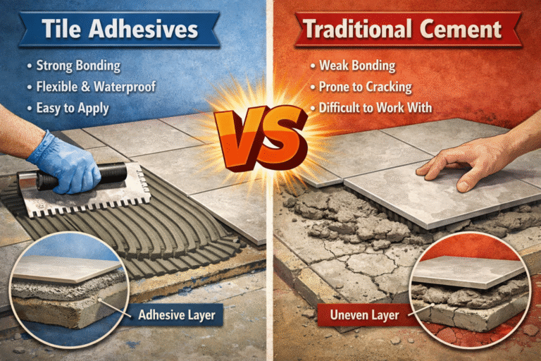 Tile Adhesives vs Traditional Cement: A Construction Chemicals Expert’s Perspective